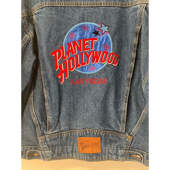 Vintage Planet Hollywood Las Vegas Denim / Jean Jacket Unisex Size Medium - Picture 8 of 12